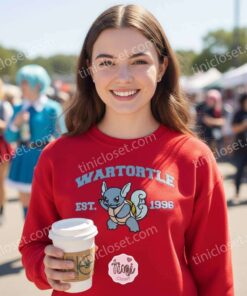 Wartortle Embroidered Sweatshirt, Vintage Est. 1996 Pokemon Crewneck, Kanto Water Type Pullover