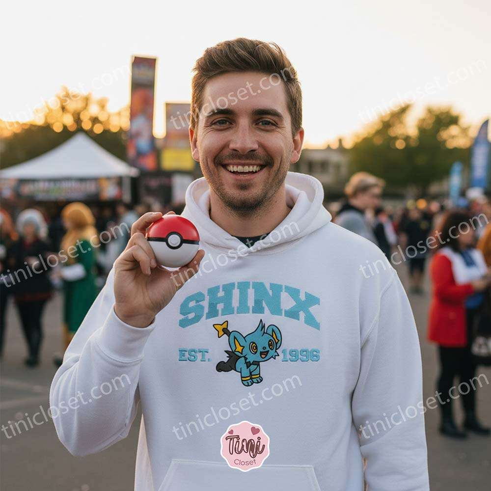 Shinx Embroidered Sweatshirt, Vintage Est. 1996 Pokemon Crewneck, Sinnoh Electric Type Pullover Shinx Embroidered Sweatshirt, Vintage Est. 1996 Pokemon Crewneck, Sinnoh Electric Type Pullover