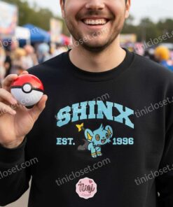 Shinx Embroidered Sweatshirt, Vintage Est. 1996 Pokemon Crewneck, Sinnoh Electric Type Pullover