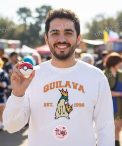 Quilava Embroidered Sweatshirt, Vintage Est. 1996 Pokemon Crewneck, Johto Fire Starter Pullover (2)