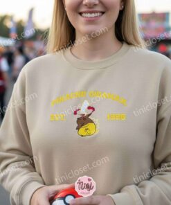 Pikachu Gigamax Embroidered Sweatshirt, Vintage Est 1996 Pokemon Crewneck, Gigantamax Anime Hoodie (4)