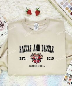Razzle And Dazzle Hazbin Hotel Embroidered Shirt, Cartoon Embroidered Hoodie, Best Gift Idea Razzle And Dazzle Hazbin Hotel Embroidered Shirt, Cartoon Embroidered Hoodie, Best Gift Idea
