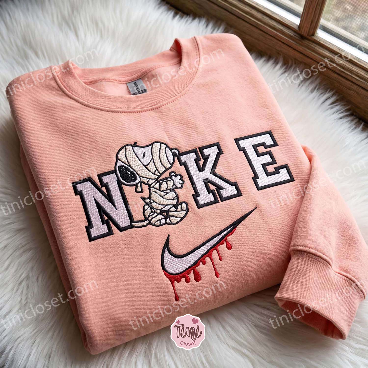 Snoopy Mummy Halloween Embroidered Sweatshirt, Cartoon Embroidered Hoodie, Unique Family Gifts Snoopy Mummy Halloween Embroidered Sweatshirt, Cartoon Embroidered Hoodie, Unique Family Gifts