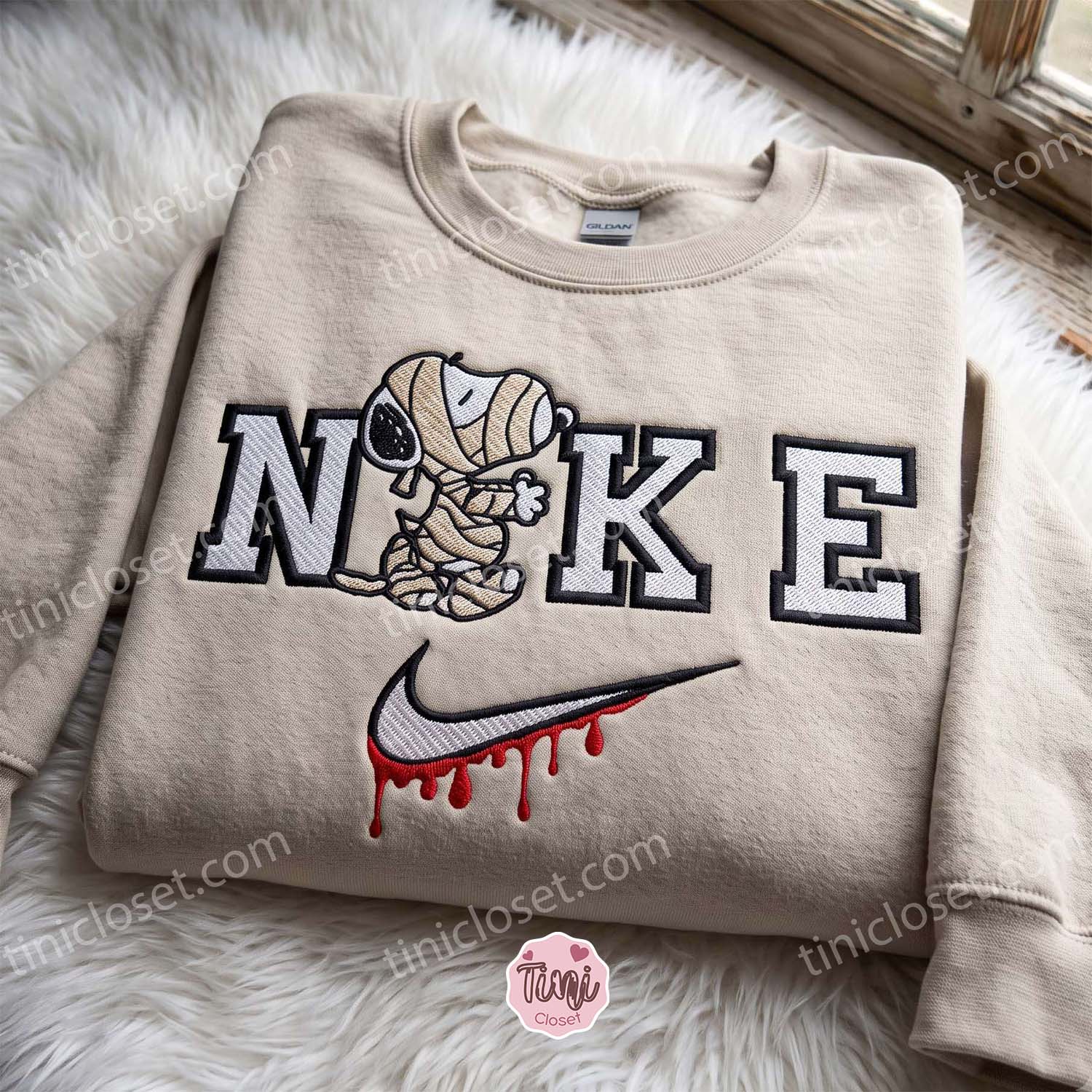 Snoopy Mummy Halloween Embroidered Sweatshirt, Cartoon Embroidered Hoodie, Unique Family Gifts Snoopy Mummy Halloween Embroidered Sweatshirt, Cartoon Embroidered Hoodie, Unique Family Gifts
