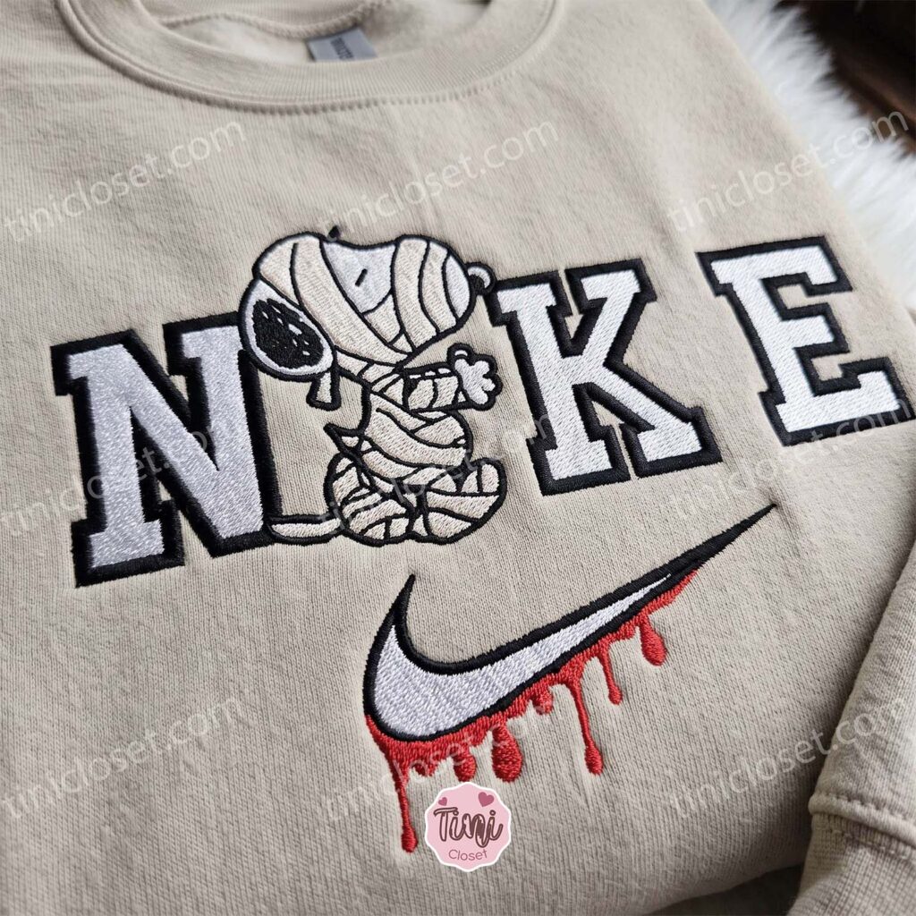 Snoopy Mummy Halloween Embroidered Sweatshirt, Cartoon Embroidered Hoodie, Unique Family Gifts Snoopy Mummy Halloween Embroidered Sweatshirt, Cartoon Embroidered Hoodie, Unique Family Gifts