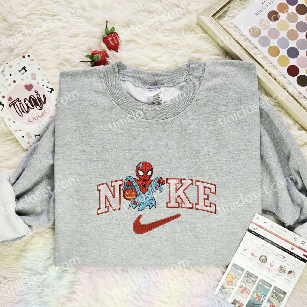 Spider-Man Marvel Halloween Team Embroidered Shirt, Movie Embroidered Hoodie, Halloween Embroidered T-Shirt