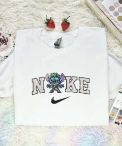 Stitch Beetlejuice Embroidered Shirt, Disney Characters Embroidered Hoodie, Halloween Embroidered T Shirt (1)