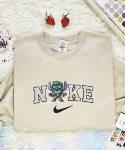 Stitch Beetlejuice Embroidered Shirt, Disney Characters Embroidered Hoodie, Halloween Embroidered T Shirt (3)