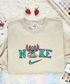Stitch Devil Embroidered Shirt, Disney Characters Embroidered Hoodie, Halloween Embroidered T Shirt (3)