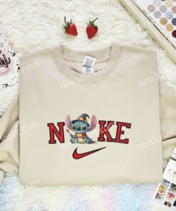 Stitch Harry Potter Embroidered Shirt, Disney Characters Embroidered Hoodie, Halloween Embroidered T Shirt (1)