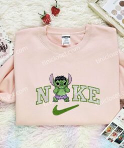 Stitch Hulk Embroidered Shirt, Marvel Movie Embroidered Hoodie, Disney Characters Embroidered T Shirt (3)