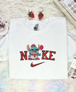Stitch Pennywise Embroidered Shirt, Disney Characters Embroidered Hoodie, Halloween Embroidered T Shirt (1)