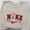Pennywise x Nike Embroidered Sweatshirt, It Movie Embroidered Sweatshirt, Best Halloween Gift Ideas