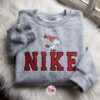 Snoopy Ice Skating Embroidered Sweatshirt, Cartoon Embroidered Shirt, Best Christmas Gift Ideas