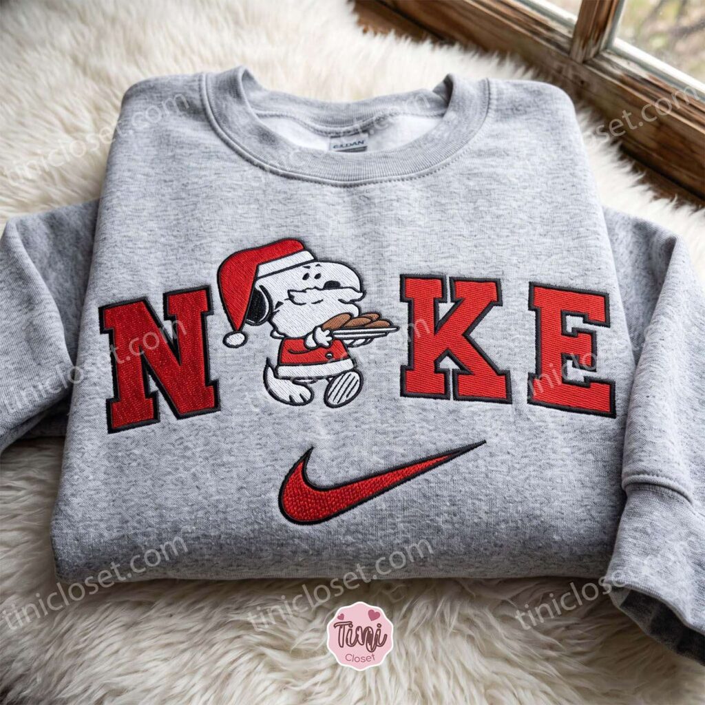 Santa Snoopy Christmas Embroidered Sweatshirt, Holiday Crewneck, Cozy Gifts For Girlfriend, Boyfriend Hoodie Gift Santa Snoopy Christmas Embroidered Sweatshirt, Holiday Crewneck, Cozy Gifts For Girlfriend, Boyfriend Hoodie Gift