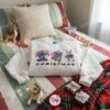 Merry Stitchmas Trio Embroidered Sweatshirt, Custom Stitch Christmas Snowman Hoodie, Festive Experiment 626 Holiday Crewneck, Gift for Him Her