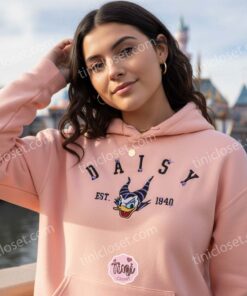 Daisy Duck Maleficent Evil Est. 1940 Embroidered Sweatshirt, Halloween Embroidered Shirt, Disney Embroidered Hoodie