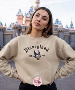 Daisy Duck Maleficent Evil Est. 1955 Embroidered Sweatshirt, Halloween Embroidered Shirt, Disney Embroidered Hoodie