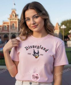 Daisy Duck Maleficent Evil Est. 1955 Embroidered Sweatshirt, Halloween Embroidered Shirt, Disney Embroidered Hoodie (3)