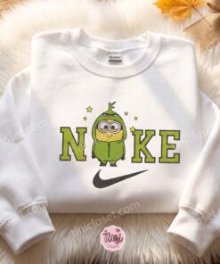 Minion Grinch Embroidered Sweatshirt, Movie Embroidered Shirt, Best Christmas Day Gift Ideas (2)