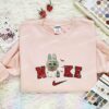 Labubu Zombie Embroidered Shirt, Art Toy Embroidered Hoodie, Halloween Embroidered Sweatshirt
