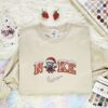 Vampire Dracula Xmas Embroidered Shirt, Halloween Embroidered Hoodie, Christmas Embroidered T-Shirt