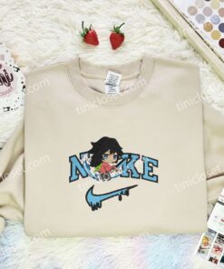 Chibi Giyu Tomioka Embroidered Shirt, Demon Slayer Embroidered Hoodie, Anime Embroidered T Shirt (1)