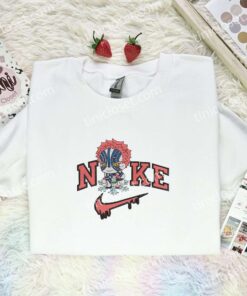 Chibi Akaza Embroidered Shirt, Demon Slayer Embroidered Hoodie, Anime Embroidered T Shirt (1)