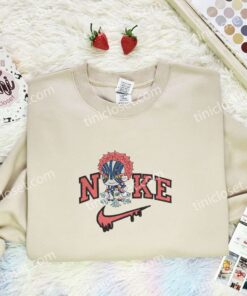 Chibi Akaza Embroidered Shirt, Demon Slayer Embroidered Hoodie, Anime Embroidered T Shirt (2)
