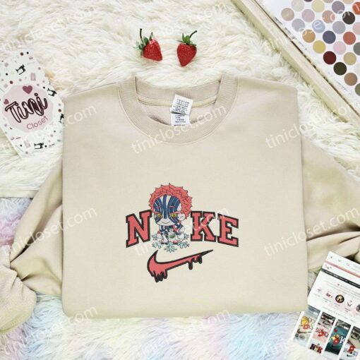 Chibi Akaza Embroidered Shirt, Demon Slayer Embroidered Hoodie, Anime Embroidered T-Shirt
