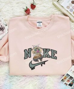 Chibi Inosuke Embroidered Shirt, Demon Slayer Embroidered Hoodie, Anime Embroidered T Shirt (2)
