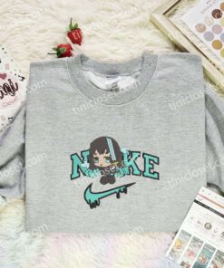 Chibi Muichiro Embroidered Shirt, Demon Slayer Embroidered Hoodie, Anime Embroidered T Shirt (1)