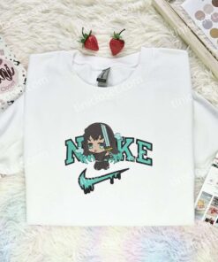 Chibi Muichiro Embroidered Shirt, Demon Slayer Embroidered Hoodie, Anime Embroidered T Shirt (2)