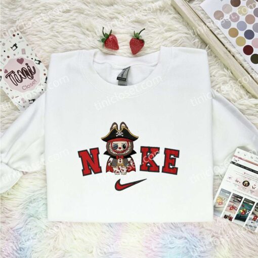 Labubu Pirate Embroidered Shirt, Art Toy Embroidered Hoodie, Halloween Embroidered T-Shirt