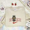 Labubu Dracula Embroidered Shirt, Art Toy Embroidered Hoodie, Halloween Embroidered T-Shirt