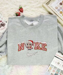 Jason Voorhees Xmas Embroidered Shirt, Halloween Embroidered Hoodie, Christmas Embroidered T Shirt (2)