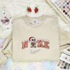 Jack Skellington Xmas Embroidered Shirt, Halloween Embroidered Hoodie, Christmas Embroidered T-Shirt
