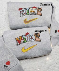 Toy Story Embroidered Shirts, Disney Characters Embroidered Sweatshirts, Couple Embroidered Hoodies