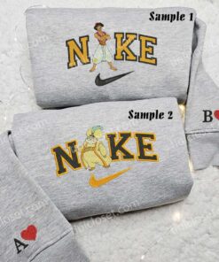 Aladdin and Sultan Embroidered Shirts, Disney Characters Embroidered Sweatshirts, Couple Embroidered Hoodies 1 Aladdin and Sultan Embroidered Couple Shirts 4
