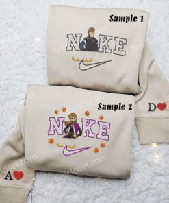 Anna and Kristoff Embroidered Shirts, Disney Characters Embroidered Sweatshirts, Couple Embroidered Hoodies 1 Anna and Kristoff Embroidered Couple Shirts 4