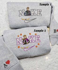 Anna and Kristoff Embroidered Shirts, Disney Characters Embroidered Sweatshirts, Couple Embroidered Hoodies 2 Anna and Kristoff Embroidered Couple Shirts 3