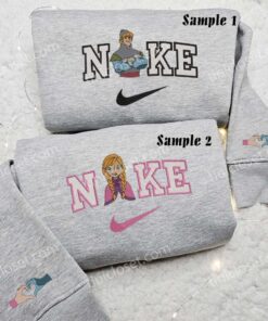 Anna and Kristoff Embroidered Shirts, Disney Characters Embroidered Sweatshirts, Couple Embroidered Hoodies 2 Anna and Kristoff Embroidered Couple Shirts 3 1