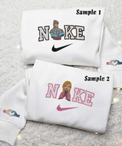 Anna and Kristoff Embroidered Shirts, Disney Characters Embroidered Sweatshirts, Couple Embroidered Hoodies 3 Anna and Kristoff Embroidered Couple Shirts 2 1