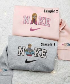 Anna and Kristoff Embroidered Shirts, Disney Characters Embroidered Sweatshirts, Couple Embroidered Hoodies