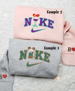 Ariel and Prince Eric Drink Embroidered Shirt, Disney Characters Embroidered Hoodie, Best Couple Embroidered Sweatshirt