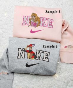 Aurora and Prince Phillip Embroidered Shirts, Disney Characters Embroidered Sweatshirts, Couple Embroidered Hoodies