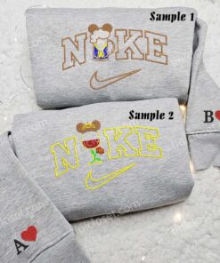 Belle and Beast Drinks Embroidered Couple Shirts 2
