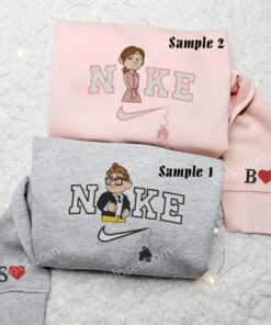 Carl and Ellie Up Embroidered Shirts, Disney Characters Embroidered Sweatshirts, Couple Embroidered Hoodies 3 Carl and Ellie Up Embroidered Couple Shirts 1