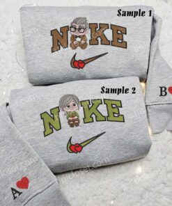 Carl and Ellie Up Embroidered Shirt, Disney Characters Embroidered Hoodie, Best Couple Embroidered Sweatshirt