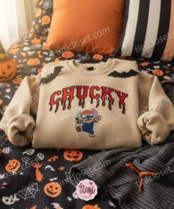 Stitch as Chucky Child's Play Embroidered Sweatshirt, Horror Movie Mashup Stitch Hoodie, Custom Spooky Disney Shirt, Gift for Him Her 1 Stitch as Chucky Child's Play Embroidered Sweatshirt, Horror Movie Mashup Stitch Hoodie, Custom Spooky Disney Shirt, Gift for Him Her (2)